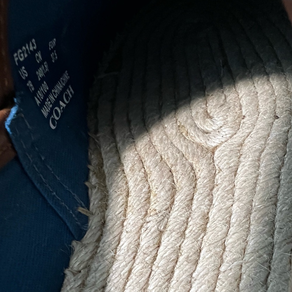 Coach Denim Slip-on Carson ESPADRILLE Size 7B WITH PRAIRIE SOUVENIRS - Picture 8 of 16